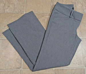 The Limited exact stretch sz 6R Pants boot leg gray low rise office work 1753